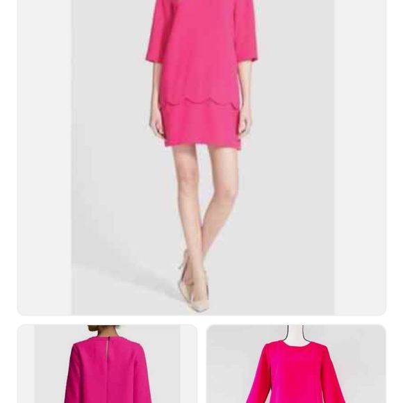 Kate Spade Pink Demi Shift Dress - Scallop Hem - Women's Size 2 - Picture 17 of 17
